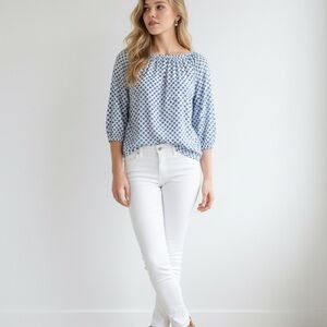 Michael Kors Blue Patterned Blouse